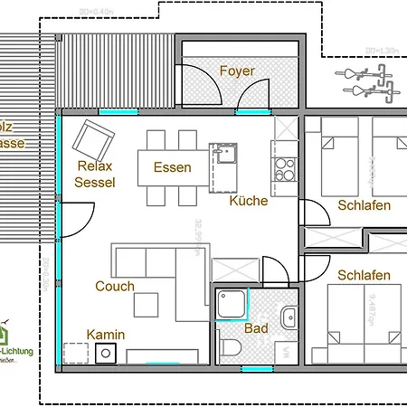 2 Bis 4 Personen Mit Aussensauna F1h1 Ruhla